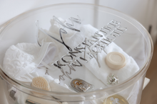 Load image into Gallery viewer, Clear Round Acrylic Christening Box