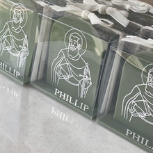 Load image into Gallery viewer, Sage Arched Small Acrylic Holy Icon in Box
