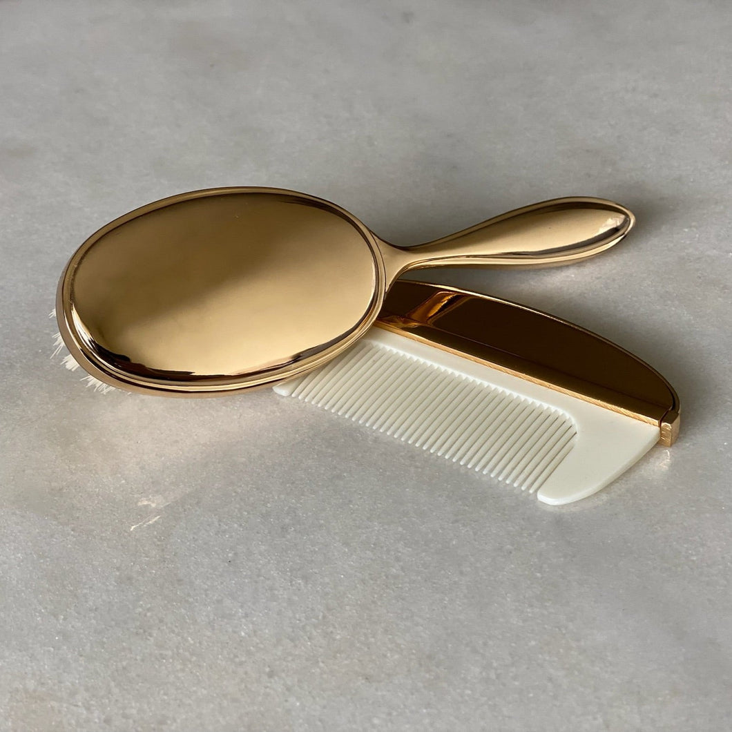 Gold Personalised Heirloom Brush Set