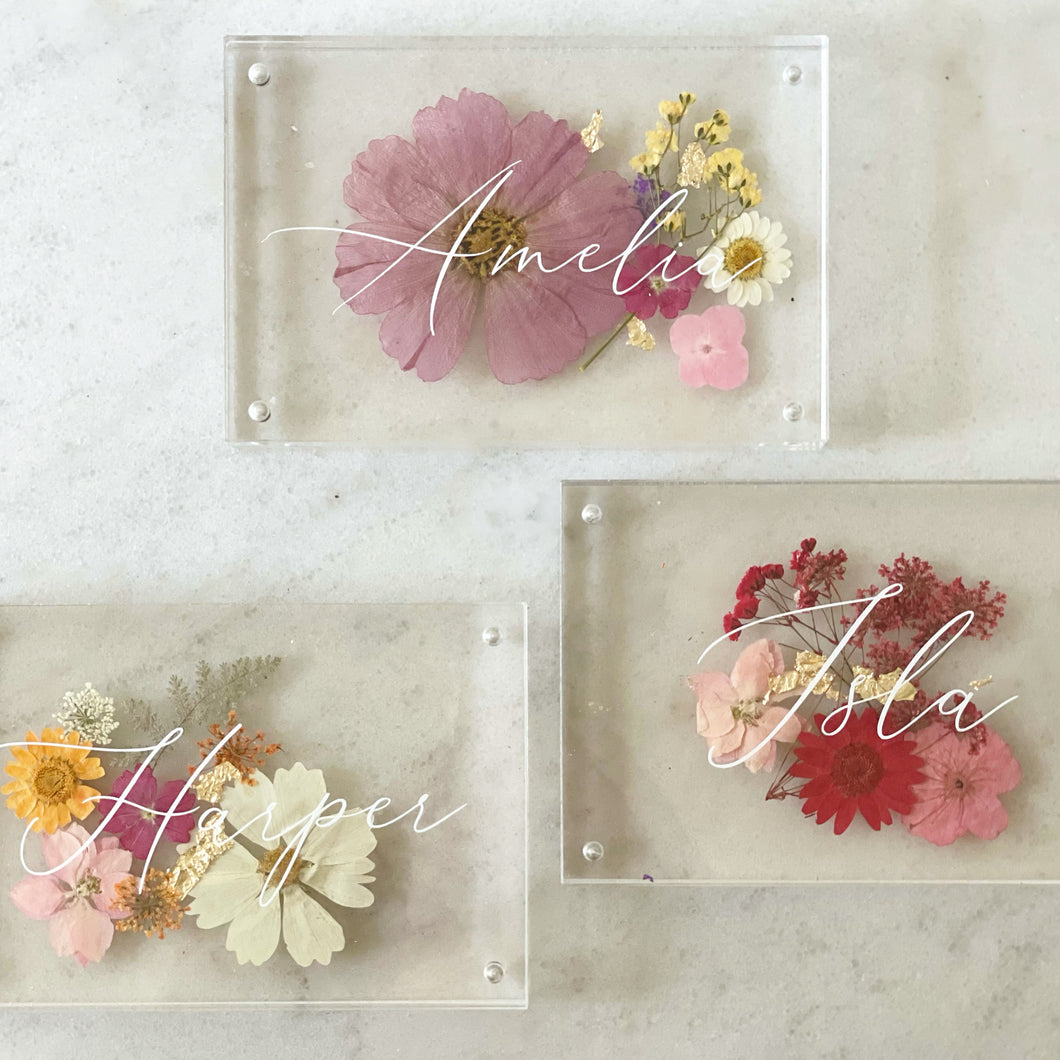 Floral Name Blocks