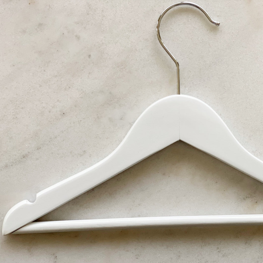 Personalised White Adult Coathanger