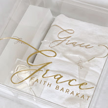Load image into Gallery viewer, Clear Square Acrylic Christening Box
