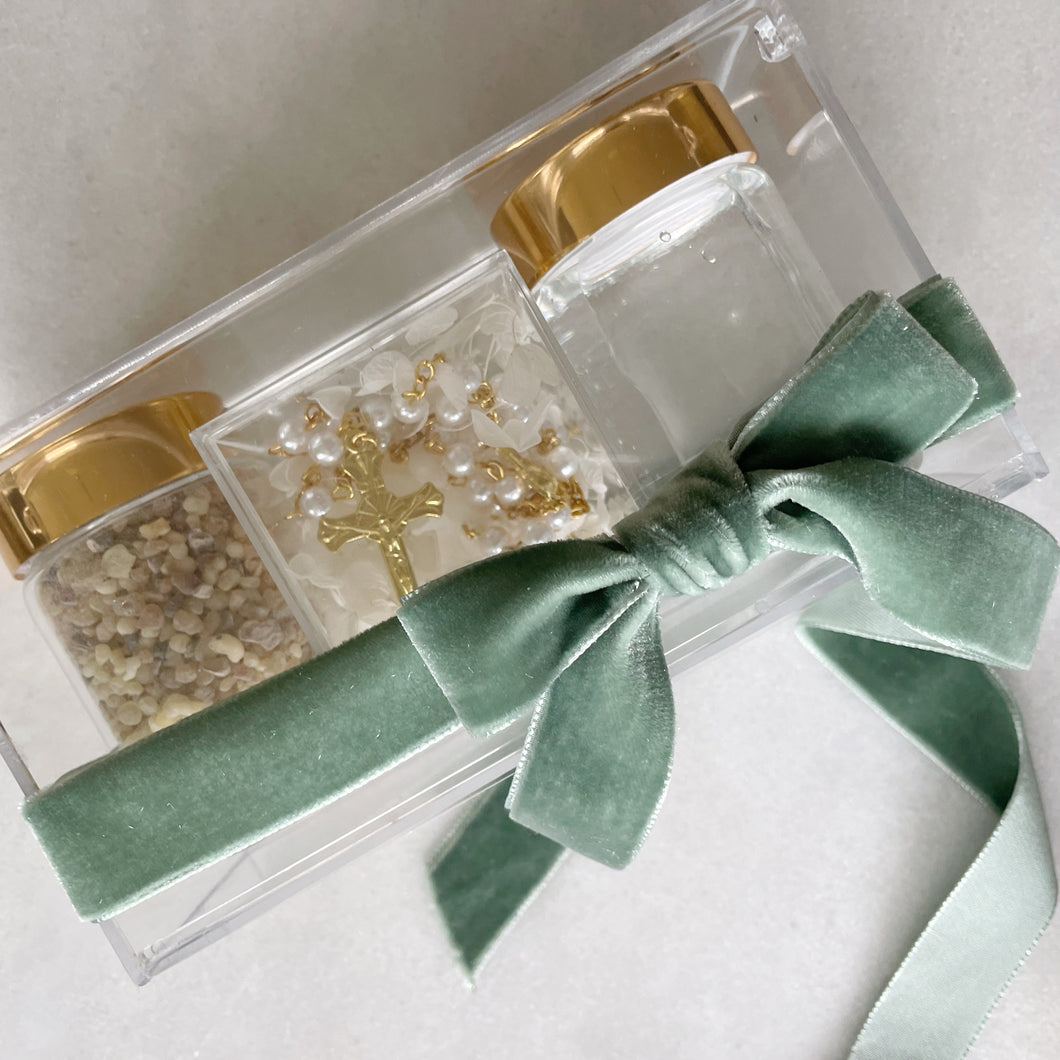 Incense, Water and Rosary Favour Box