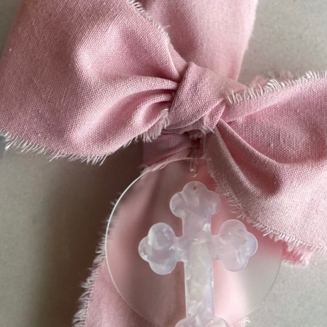Classic Pink Palm Sunday Candle